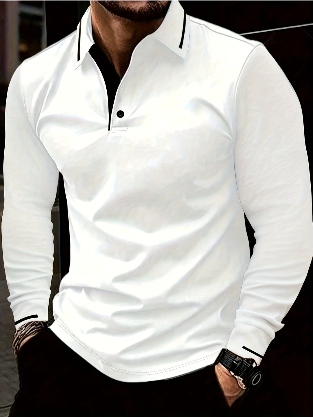 Nathan | Long Sleeve Polo Shirt