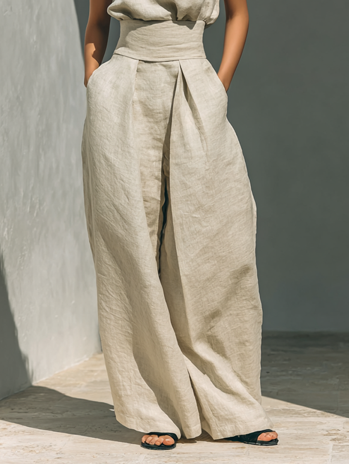 Blackwood | WIDE LEG COTTON PANTS SET FOR WOMEN