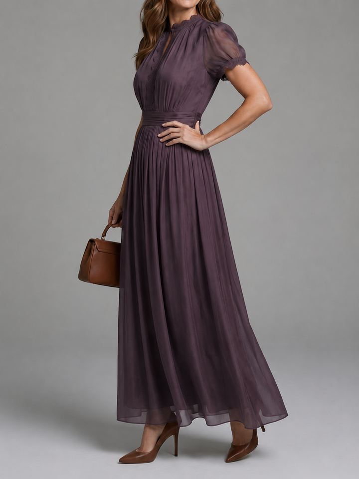 Elia | Gathered Waist Keyhole Maxi Dress