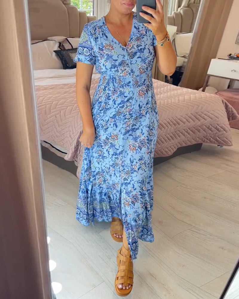 Amelia | Floral V-Neck Dress