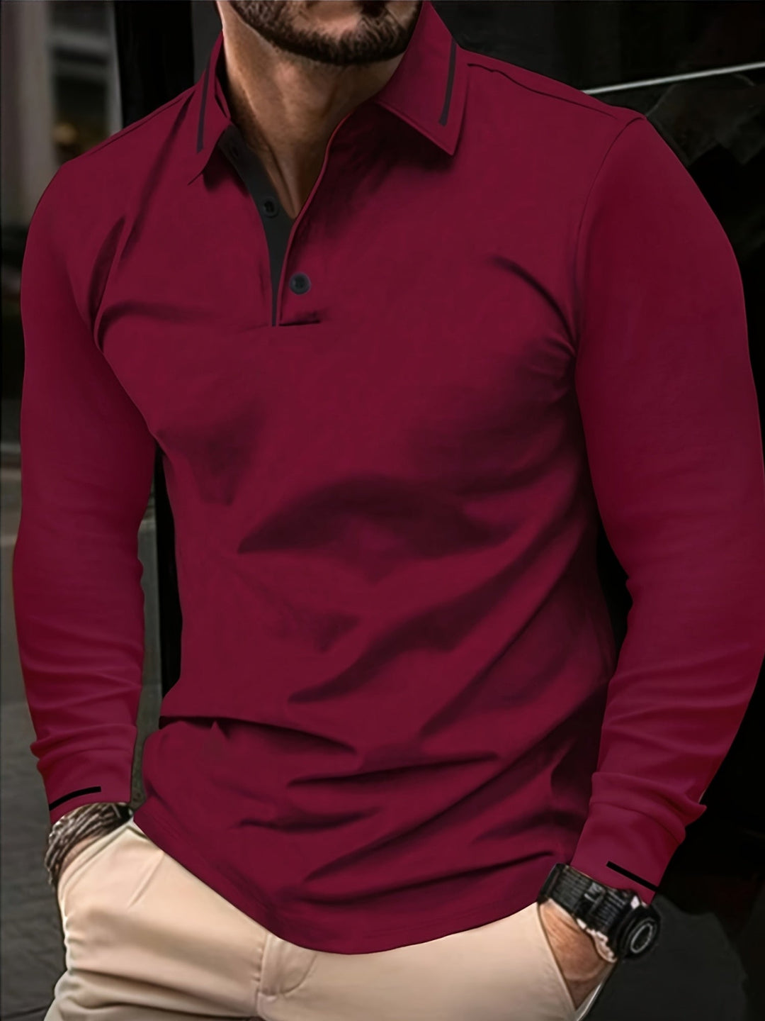 Nathan | Long Sleeve Polo Shirt