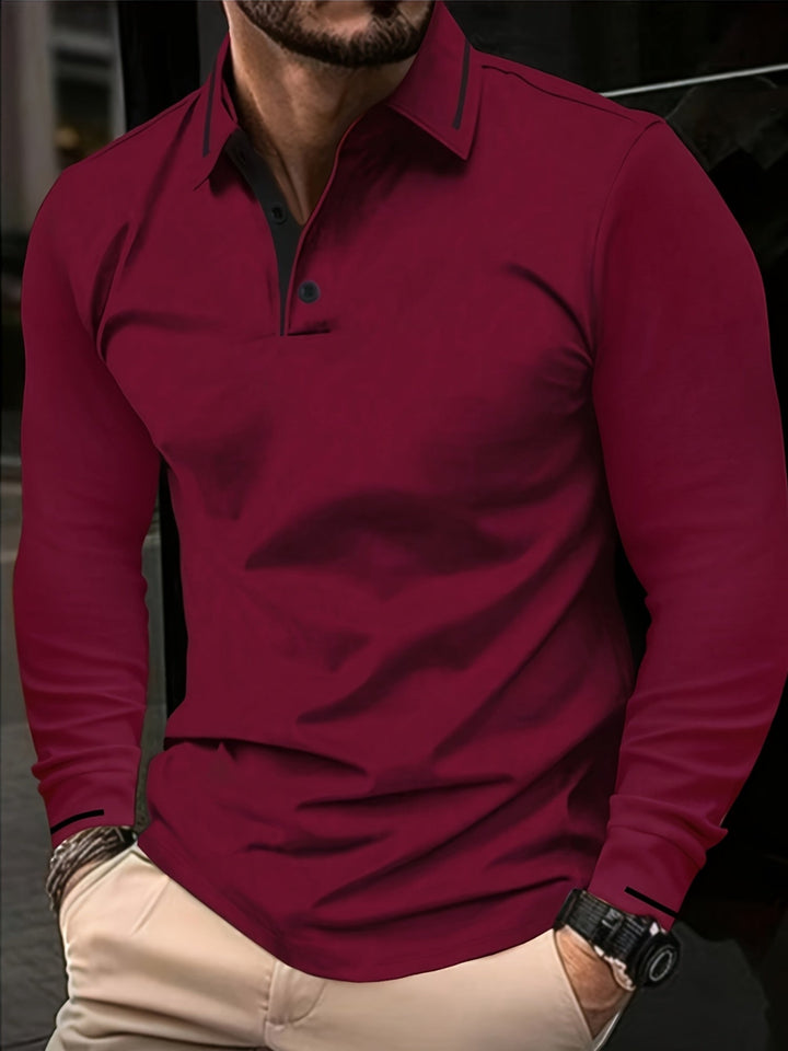 Nathan | Long Sleeve Polo Shirt