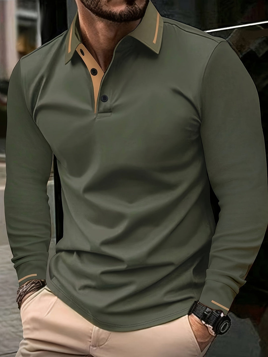 Nathan | Long Sleeve Polo Shirt