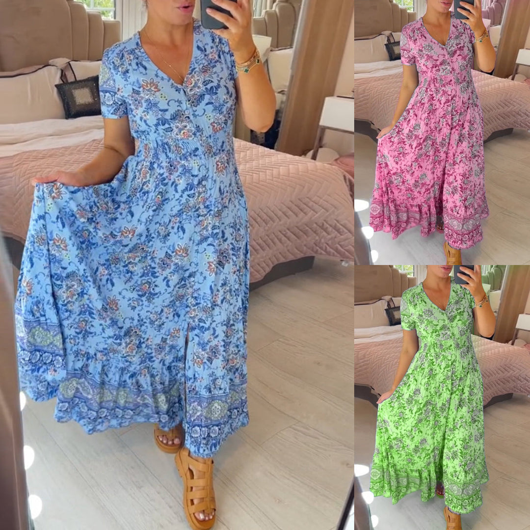 Amelia | Floral V-Neck Dress