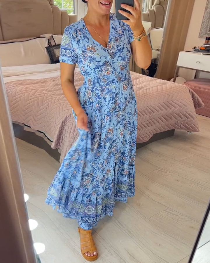 Amelia | Floral V-Neck Dress