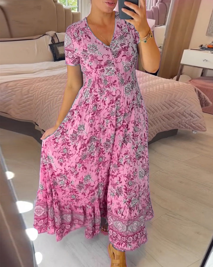 Amelia | Floral V-Neck Dress