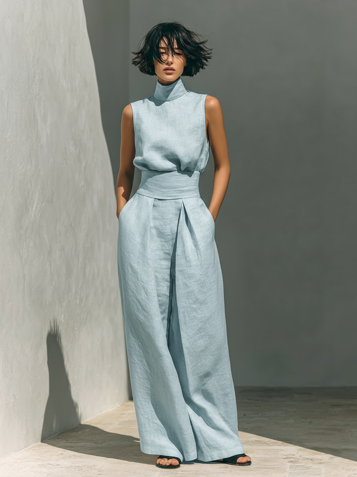 Blackwood | WIDE LEG COTTON PANTS SET FOR WOMEN